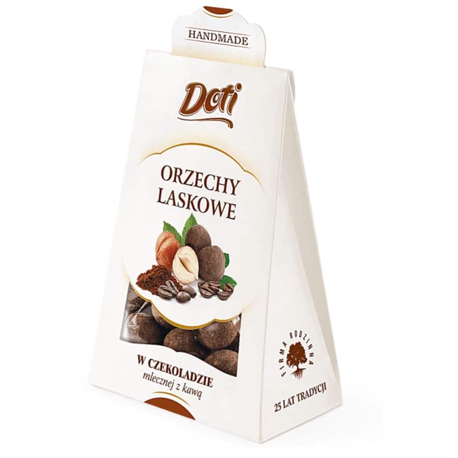 Orzechy laskowe w czekoladzie z kawą Doti (100g)
