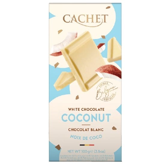 Czekolada biała Cachet kokosowa (100g)