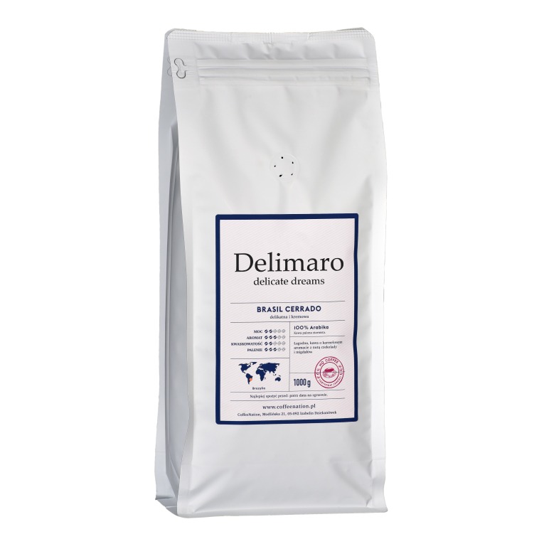 Kawa ziarnista Delimaro™ Brasil Cerrado 100% Arabika (1000g)