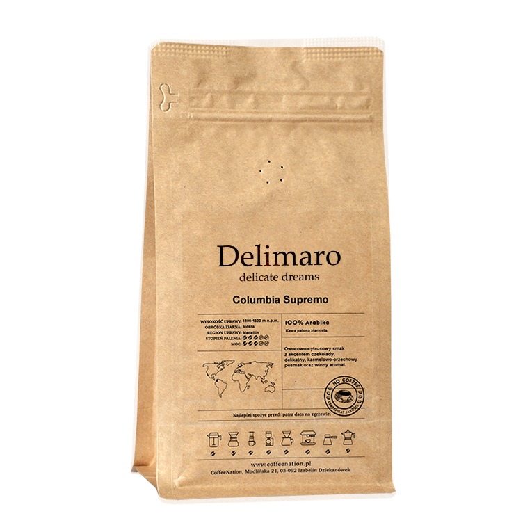 Kawa ziarnista Delimaro™ Colombia Supremo 100% Arabika (250g)