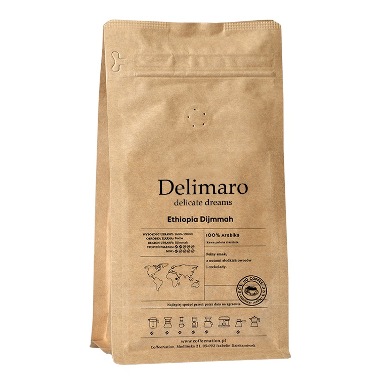 Kawa ziarnista Delimaro™ Etiopia Djimmah 100% Arabika (250g)