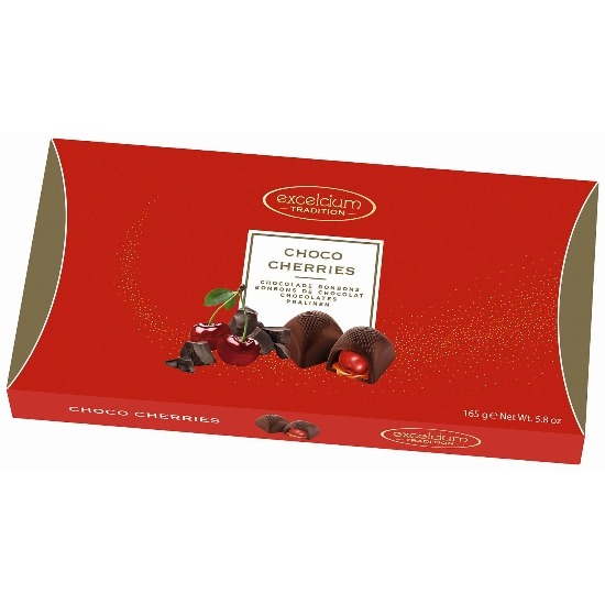 Praliny czekoladowe nadziewane Excelcium wiśniowe 16 szt. (165g)