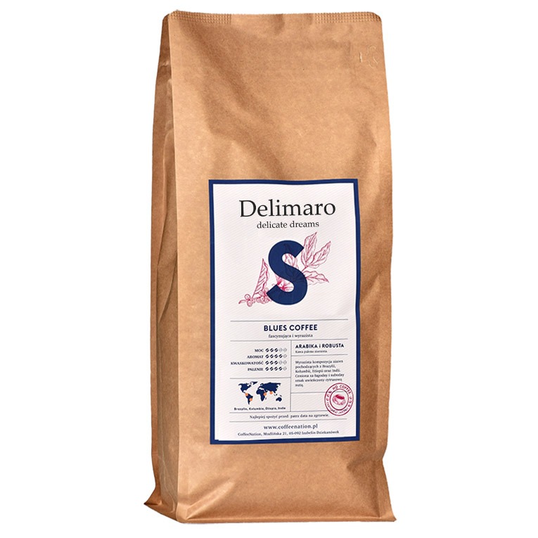 Kawa świeżo mielona Delimaro™ Blues Arabika i Robusta (250g)
