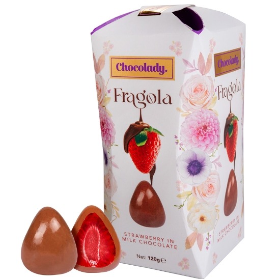 Truskawki w mlecznej czkoladzie Chocolady fragola (120g)