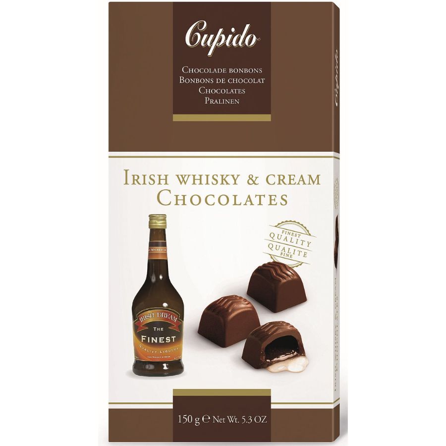 Czekoladki belgijskie Cupido z nadzieniem Irish Whisky&Cream (150g)