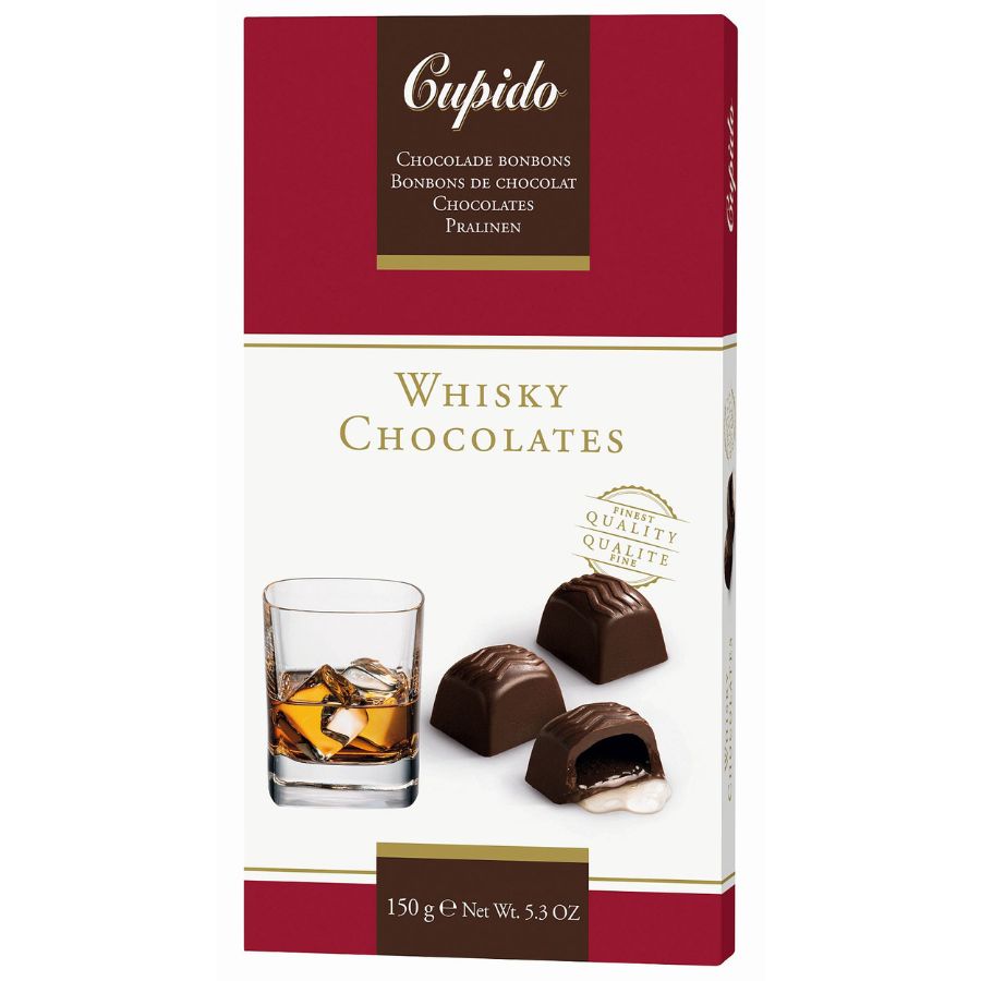 Czekoladki belgijskie Cupido z whisky (150g)