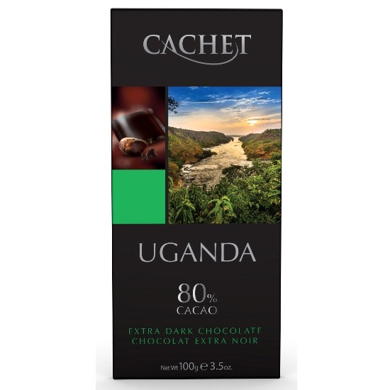 Czekolada gorzka Cachet 80% Uganda (100g)