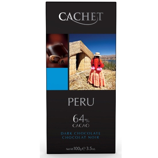 Czekolada gorzka Cachet 64% Peru (100g)