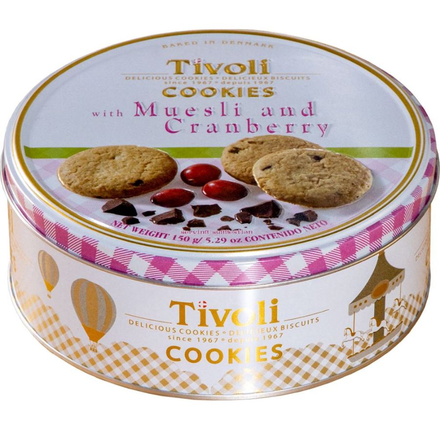 Ciastka w puszce Jacobsens Tivoli zurawina z musli (150g)