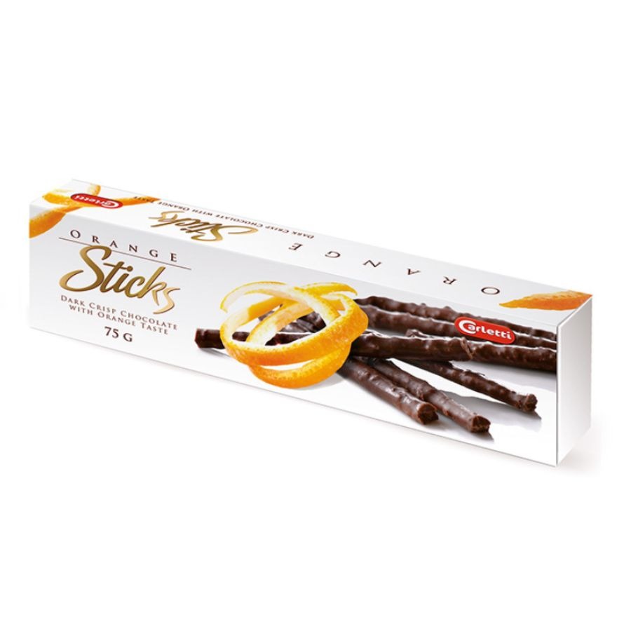 Paluszki czekoladowe Carletti pomarańczowe (75g)
